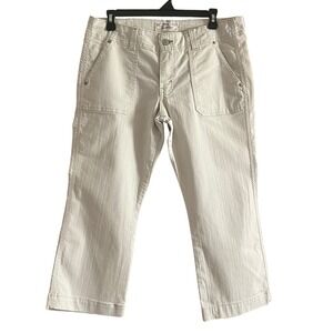 Levi Strauss Signature Stretch Crop Pants Women's Beige Casual‎ Comfort Size 10